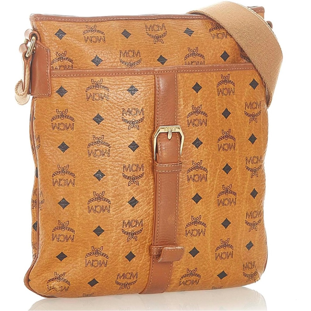 Used MCM Brown visettos Crossbody Bag with Logo Pattern see other pictures - Picture 2 of 16